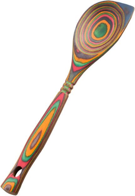 Island Bamboo Pakkawood Corner Spoon, 12"
