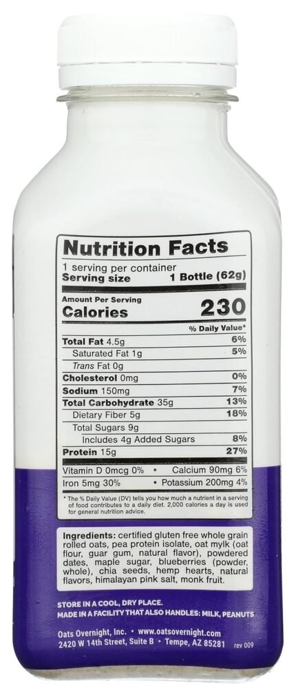 oats overnight blueberry muffin shake