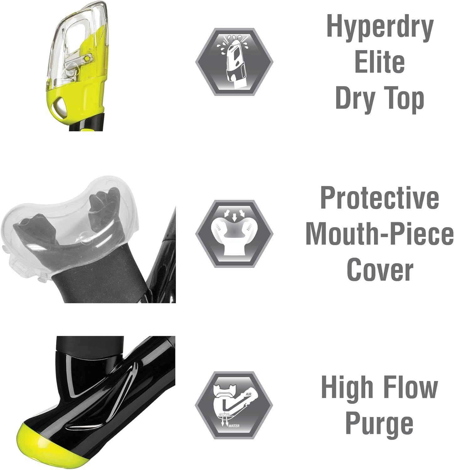 711AmiEoV5L._AC_SL1500_ tusa sport visio tri ex mask & snorkel combo yellow