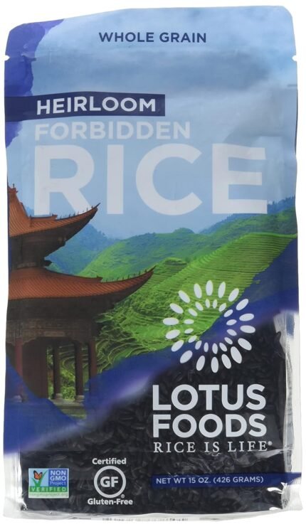 Lotus Foods, Whole Grain Organic Forbidden Rice, 15 Oz