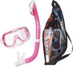 tusa sport youth mini kleio mask & snorkel combo pink