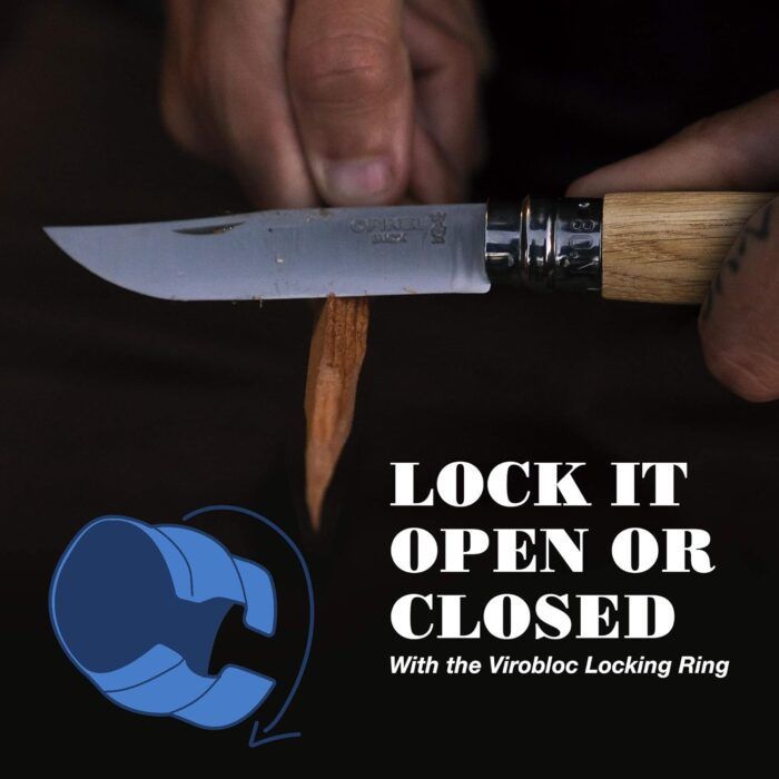Opinel No.08 Classic Original Stainless Steel Knife, Padouk - Image 5