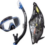 tusa sport tri ex mask & snorkel combo metallic blue