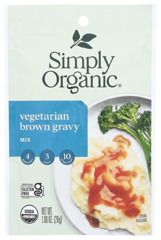 simply organic vegetarian brown gravy mix pack