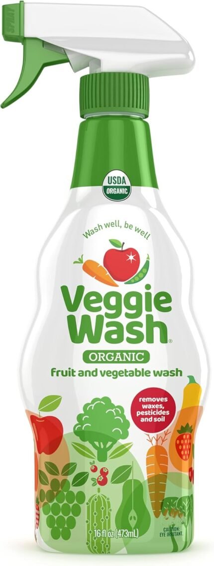 Veggie Wash Organic, Fruit and Vegetable Wash, 16 Oz