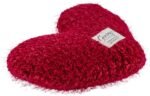demdaco cranberry red heart throw pillow 11 x 10