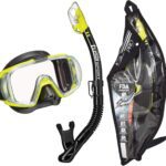 tusa sport visio tri ex mask & snorkel combo yellow