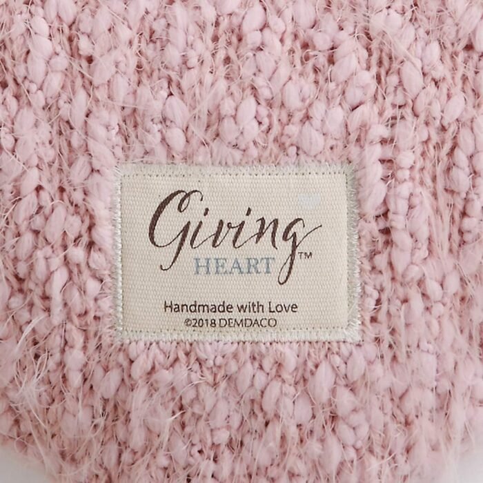 demdaco pink heart throw pillow 11 x 10