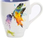 demdaco kaleidoscope butterfly stoneware mug