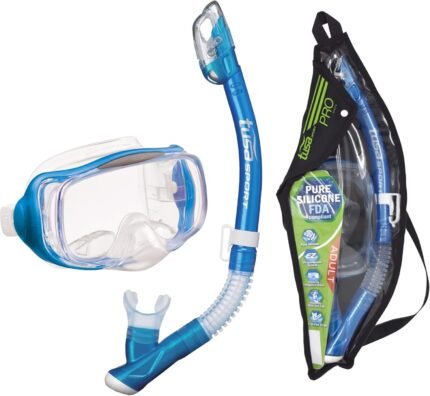 tusa sport adult imprex 3d purge mask fishtail blue