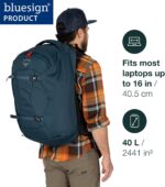 Osprey Farpoint 40L Travel Backpack, Gopher Green - Image 2