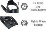 tusa sport long blade snorkel fins black large