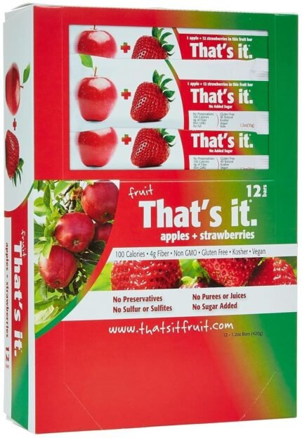 That's It Fruit Bars, Apple & Strawberry, 1.2 Oz, 12 Ct