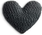 demdaco charcoal grey heart throw pillow 11 x 10