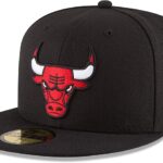 New Era Chicago Bulls Fitted Cap, Black, 7