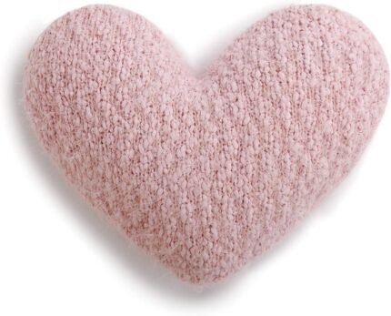 demdaco pink heart throw pillow 11 x 10