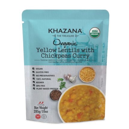 Khazana Organic Yellow Lentil with Chickpeas Curry, 10 Oz