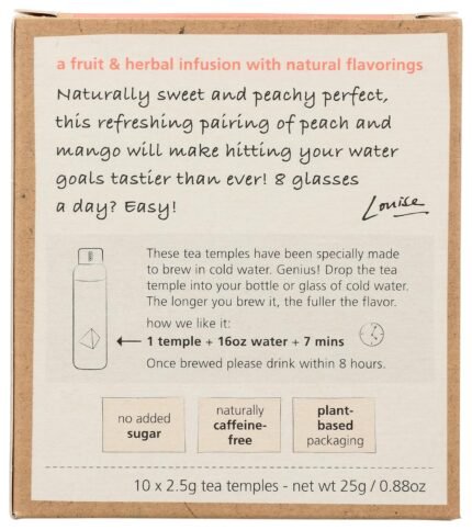 teapigs peach and mango cold brew tea 10 ct