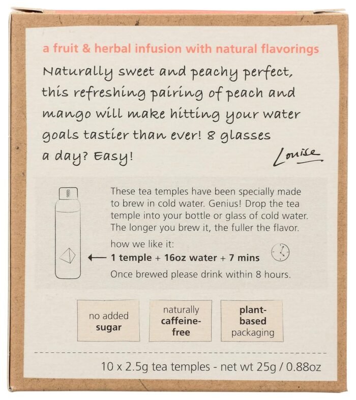 teapigs peach and mango cold brew tea 10 ct