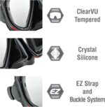 tusa sport snorkel mask & fins set white medium