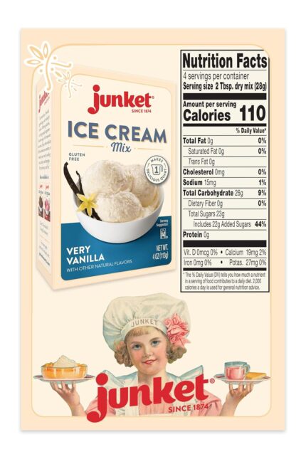 junket ice cream mix very vanilla