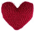 demdaco cranberry red heart throw pillow 11 x 10