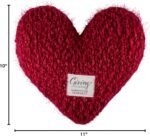 demdaco cranberry red heart throw pillow 11 x 10