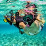 tusa sport snorkel mask & fins set white medium