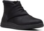 clarks womens breeze dusk ankle boot black textile 8