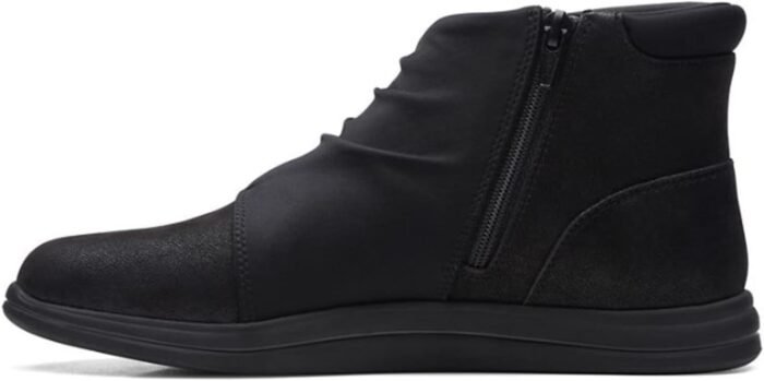 clarks womens breeze dusk ankle boot black textile 8
