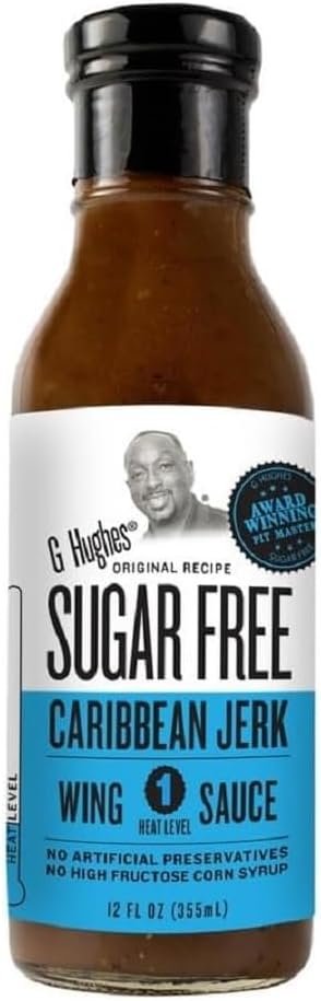 G Hughes Sugar Free Wing Sauce Heat Level 1, 12 Fl Oz
