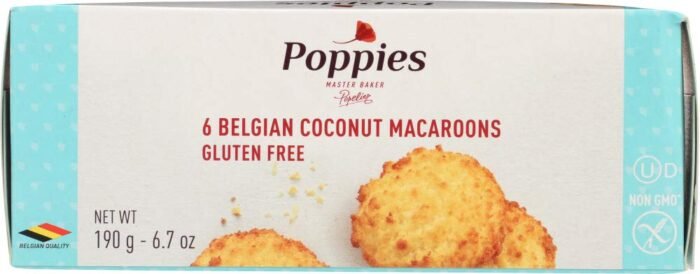 poppies belgian coconut macaroons pack