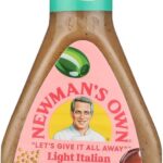 Newman's Own Salad Dressing Light Italy,  16 Fl Oz