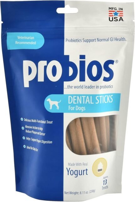 Probios Dental Sticks, Yogurt, 8.11 Oz