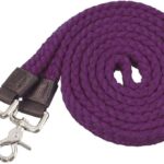 tough 1 pro cotton roping rein purple 7