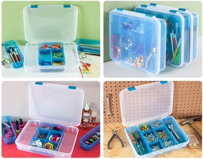 sterilite divided case multicolor