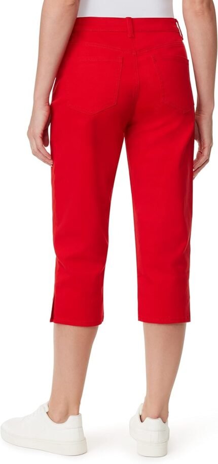 gloria vanderbilt womens amanda capri red spark 6