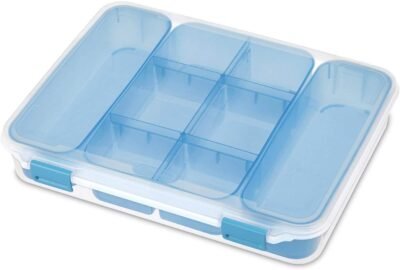 sterilite divided case multicolor