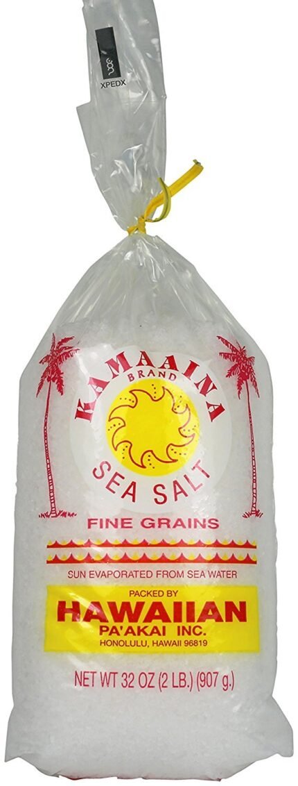 Kamaaina Brand Sea Salt Fine Grains Hawaiian, 32 Oz
