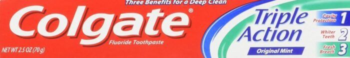 colgate travel size toothpaste triple action 2.5 oz