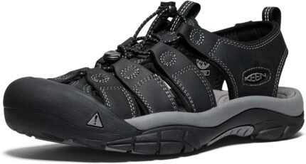 KEEN Men's Newport CT Leather Water Sandals, Black, 11