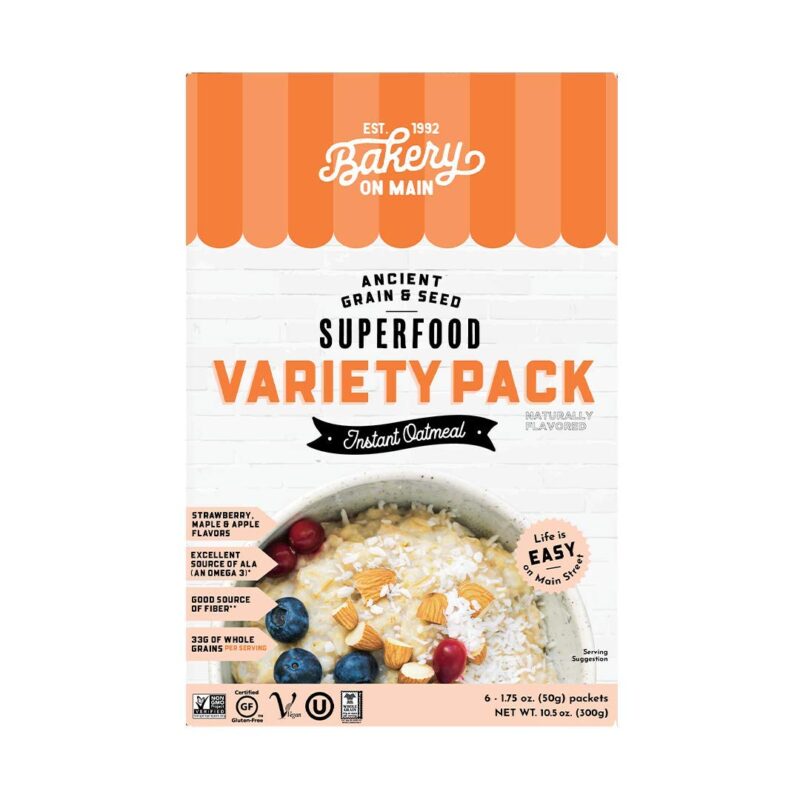 backery on main variety pack instant oatmeal pack