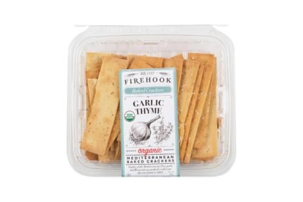 Firehook Baked Crackers Organic Garlic Thyme, 8 Oz