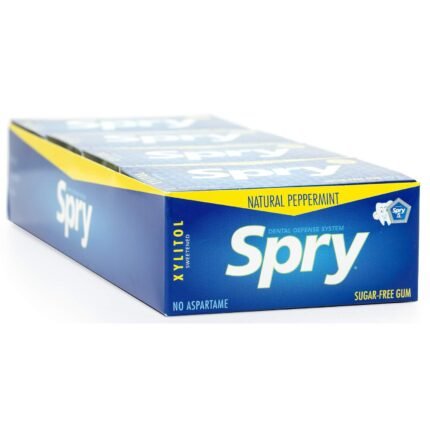 Spry Xylitol Gum Natural Peppermint, 10 Ct