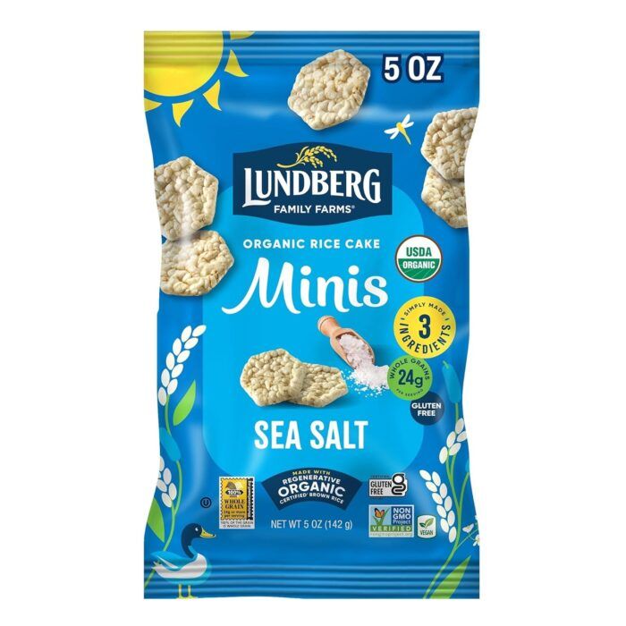 Lundberg Organic Rice Cake Minis Sea Salt, 5 Oz - Image 1