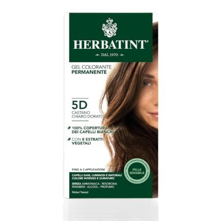 Herbatint Hair Color Gel 5D Light Brown Golden, 150 ml