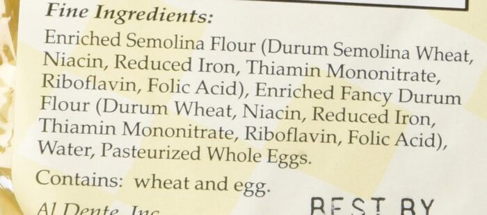 ai dente egg fettuccine noddles pack