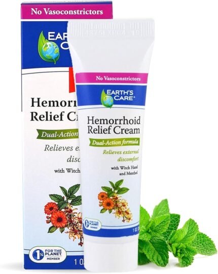 Earth's Care Hemorrhoid Relief Cream, 1 Oz