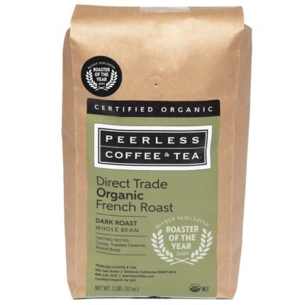 Peerless Organic Dark Roast Whole Bean Coffee, 32 Oz