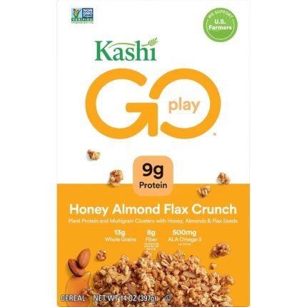 Kashi GO Honey Almond Flax Crunch Cereal, 14 Oz